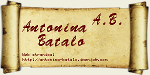 Antonina Batalo vizit kartica